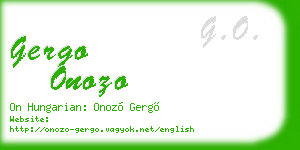 gergo onozo business card